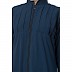 Front open zipper abaya with pintucks- Firozi Front open zipper abaya with pintucks- Firozi